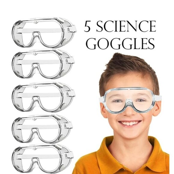 5 Children's Kids Goggles Science Eye Protection Bundle Lab Lot Classroom Suppli - Picture 1 of 9